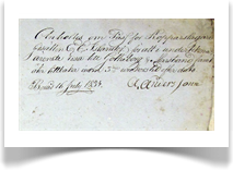 En anskan frn 1834 om att erhlla ett respass gllande 3 veckors resa frn Bors till Gteborg och Marstrand samt terresa.